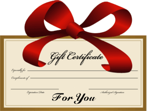 Gift Certificates 1GCert